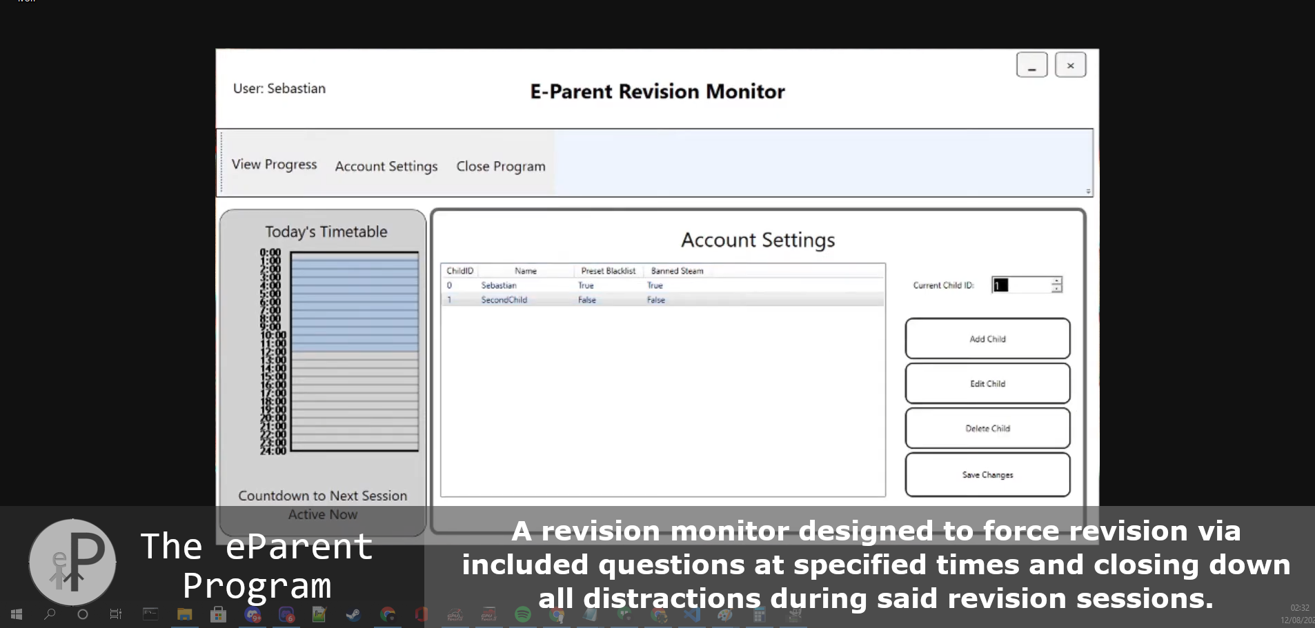 eParent Revision Monitor screenshot